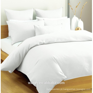 Tecido de algodão branco 100% novo da folha de cama do hotel do projeto do algodão